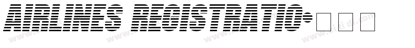 airlines registratio字体转换